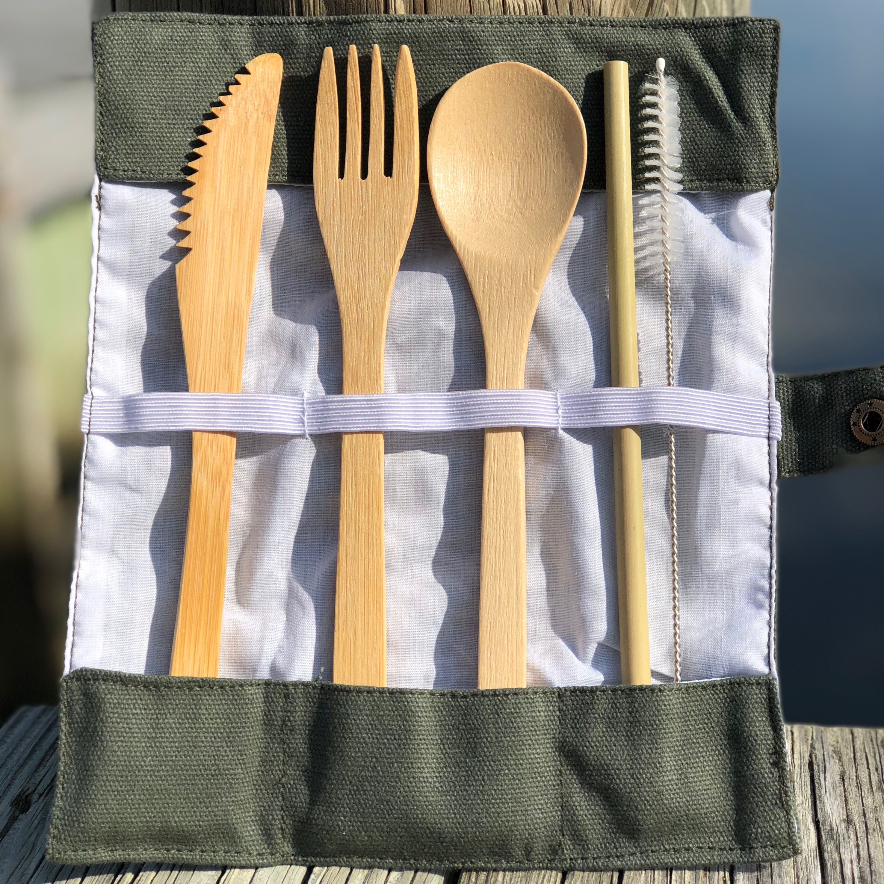 Reusable Bamboo Cutlery Set - Tula's Endless Summer